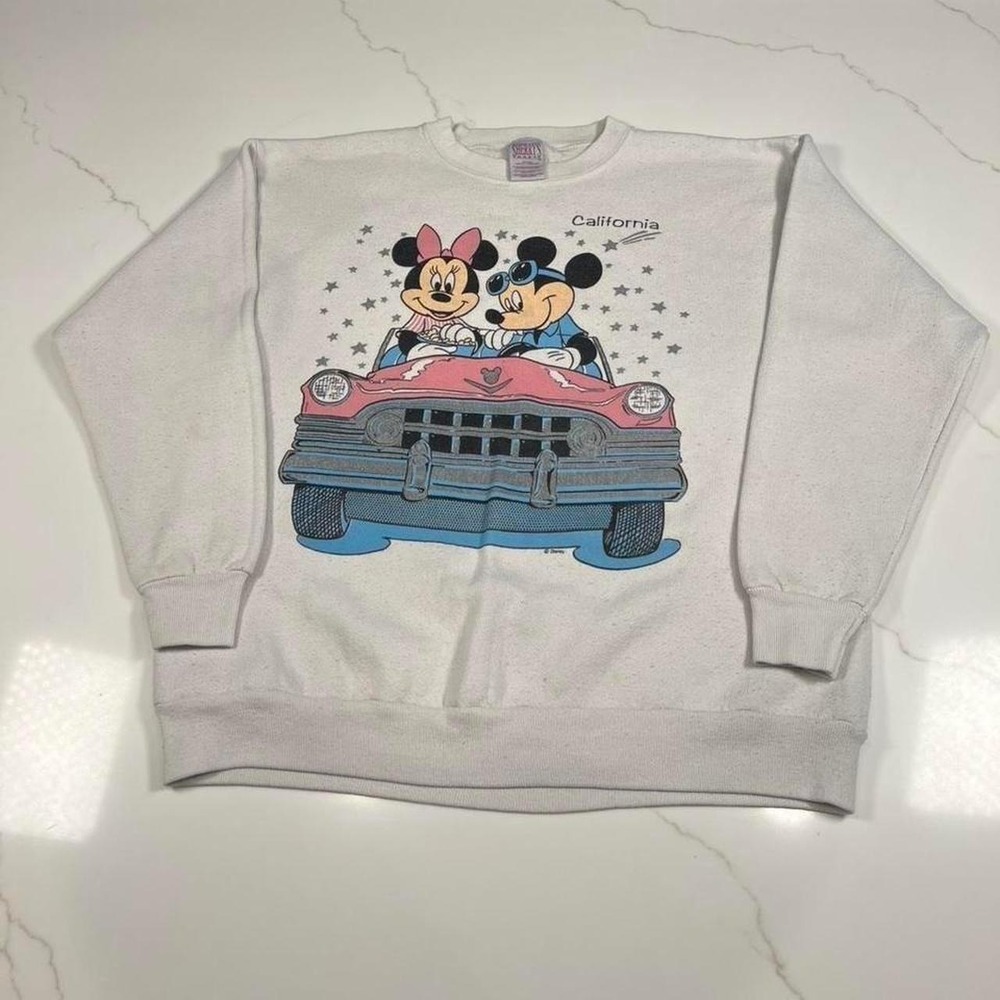 Sherry's Best Sweatshirt Vintage Mickey Minnie Mouse California White M